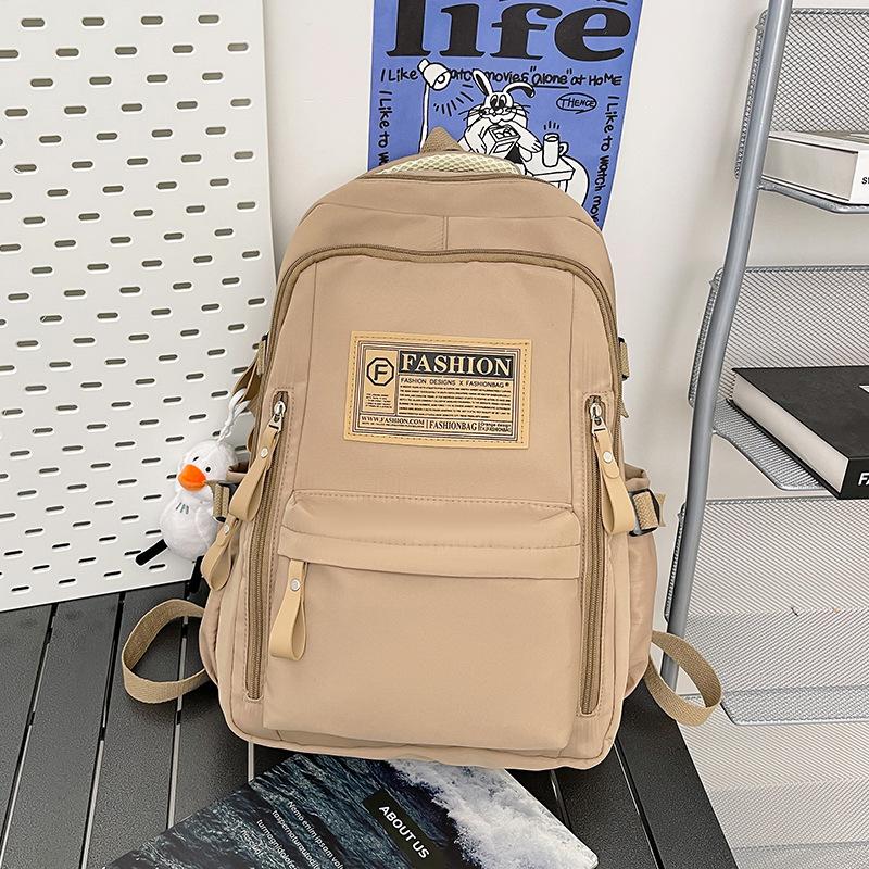 

Школьный рюкзак для студента колледжа, рюкзак для старшеклассницы, простой, большой вместимости, рюкзак для мальчиков хаки