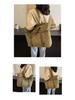 2025 Neue Übergroße Baumwollgepolsterte Tragetasche - Grenzüberschreitend Japan & Südkorea Herbst/Winter Schulterhandtasche für Damen