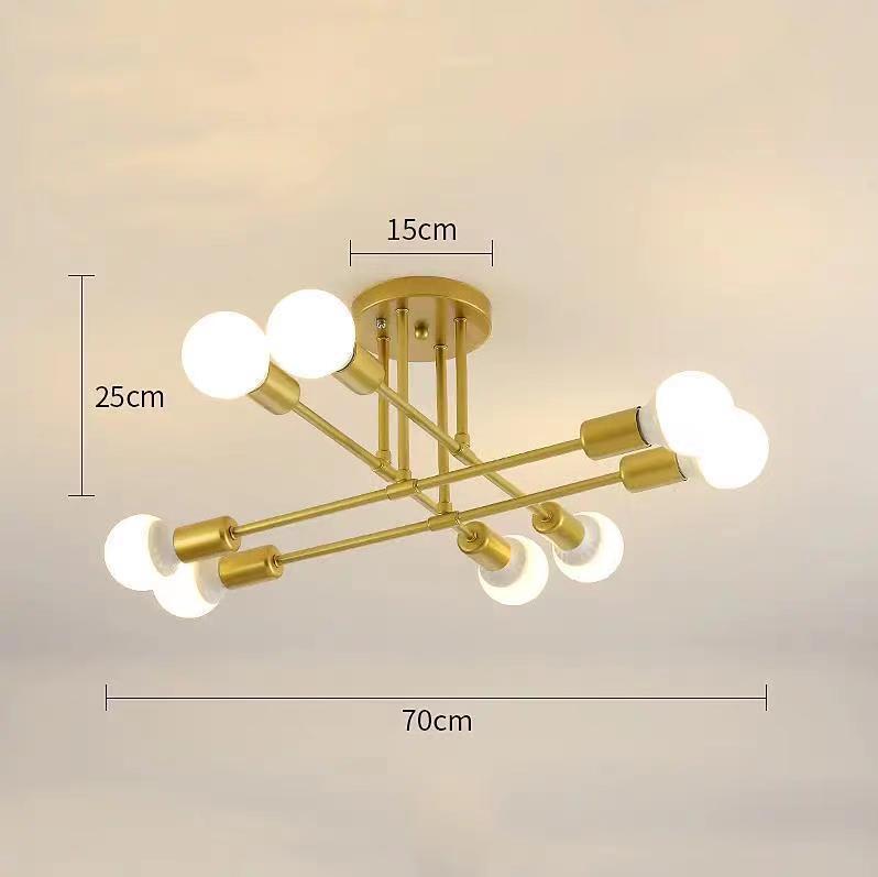 Nordic Iron Chandelier: Creative Small Ceiling Lamp for Living Room, Bedroom, or Restaurant