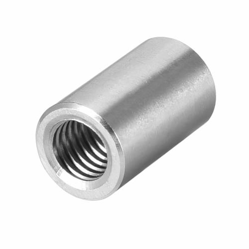 Pack of 10 Coupling Tall Nuts, M8 X 12 X 20mm High, Coupling Nuts, Spacer Round, Joint Nuts, Round Connector Nuts, Made of 304 Stainless Steel