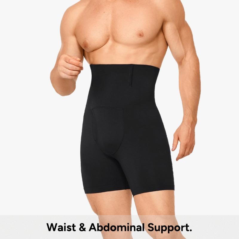 Herren Hohe Taille Bauchkontrolle Oberschenkel Schlankmachende Offener Schritt Formgebende Hose