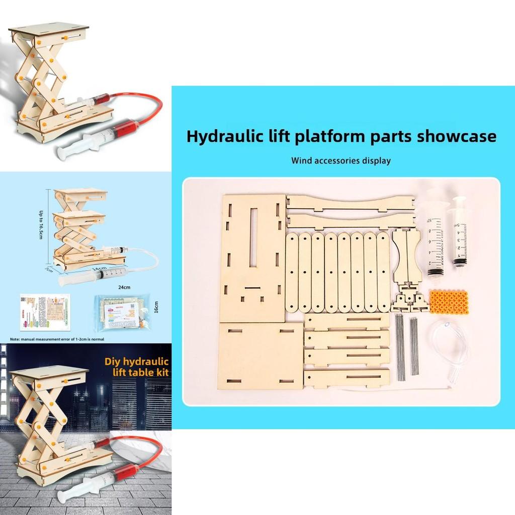Holz-Hydraulikheber für Kinder Wissenschaft DIY-Bausatz Mit Pädagogischem Physikspielzeug Für Kinder