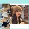 Bear Lovely Design Winter Hat For Women Soft And Warm Knit Beanie With Brim Short