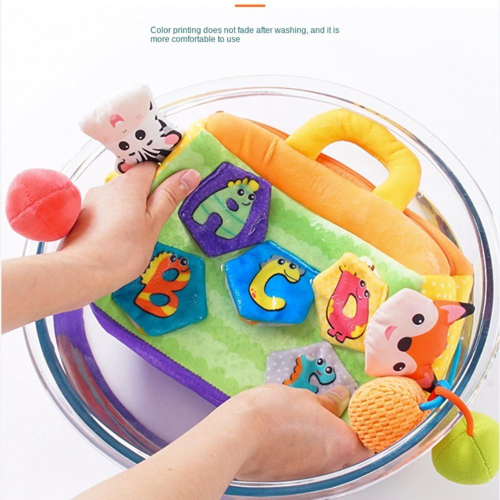 Cartoon Sensory Toys For Toddler Triangle Pull String Teether Toy  Baby Products