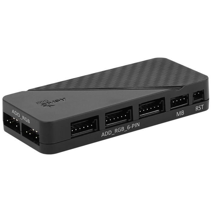 Boîtier PC - AEROCool - H66F - Noir - 6 Ports pour ventilateur - 2 Ports ARGB 5V