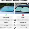 Car Front Window Windshield Sun Shade Covers Visors  Sunscreen Protector Parasol Coche For Tesla Model 3 Y Sunshade Accessories