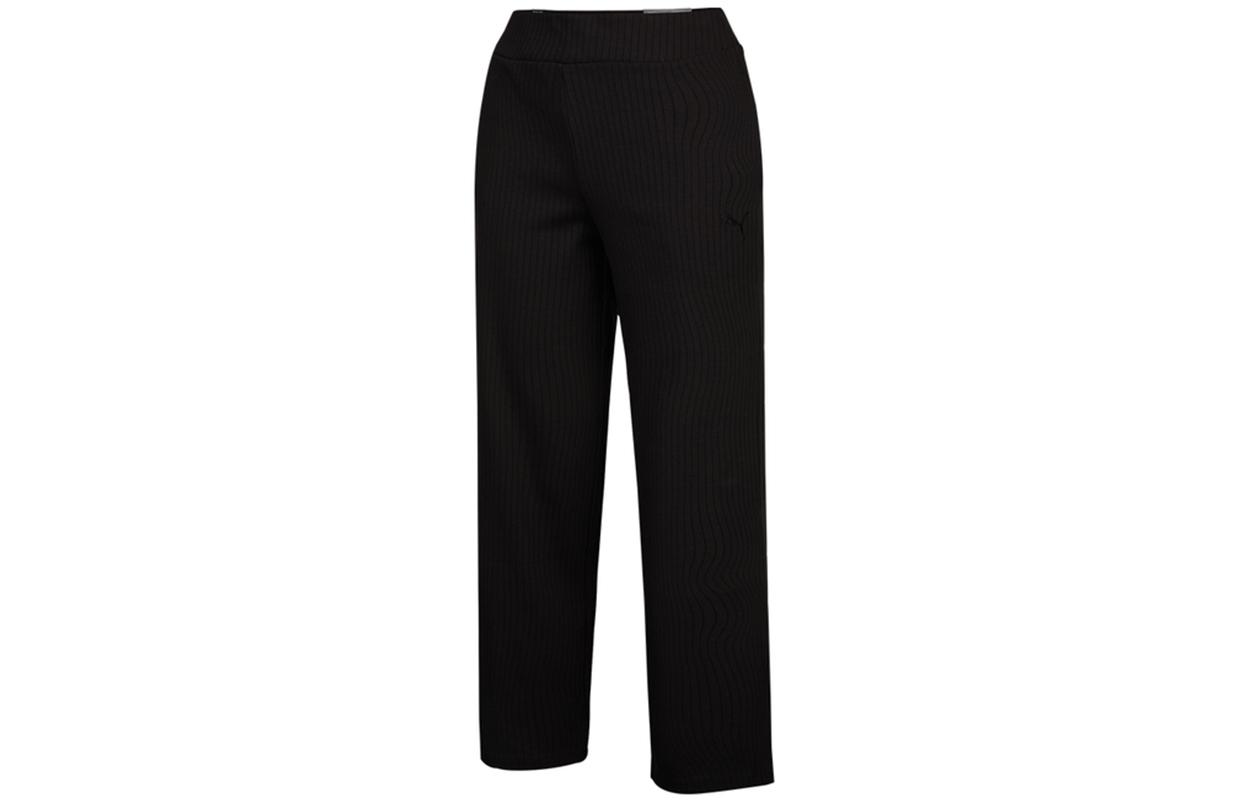 PUMA Casual Pants Women s Black Moderate Straight Fit Pants 847689-01 S