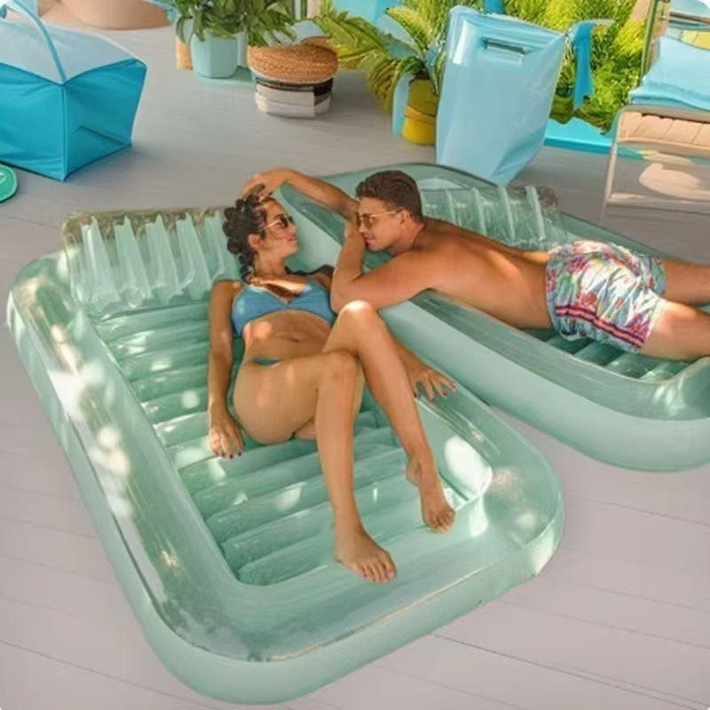 Inflatable PVC Floating Water Sunbathing Bed