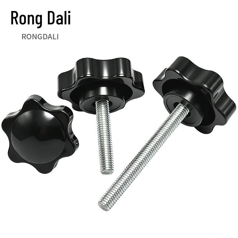 304 Stainless Steel Six-Star Handle Bolt with Plum Blossom Plastic Cap (M4, M5, M6, M8, M12)
