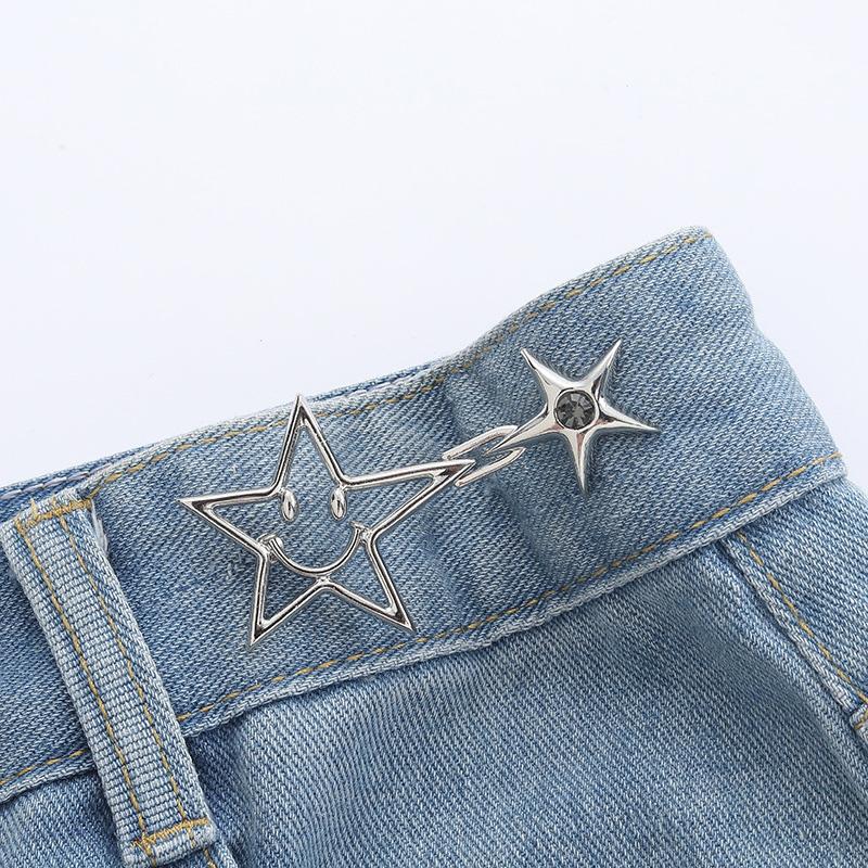 

1PC Star For Jeans Jeans Buttons Adjustable Metal Buttons Reduce Waist Waist Magic Weapon Nail-Free сірий колір