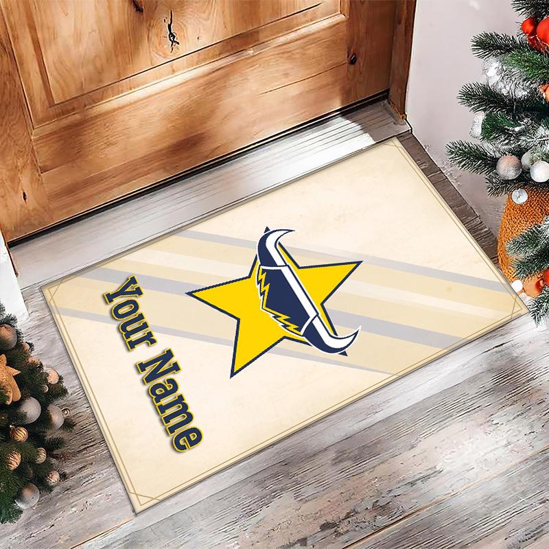 North Queensland Cowboys Crystal Velvet Rug, Custom Name Text Personalized Non‑Slip Floor Mat for Home Decor Gift
