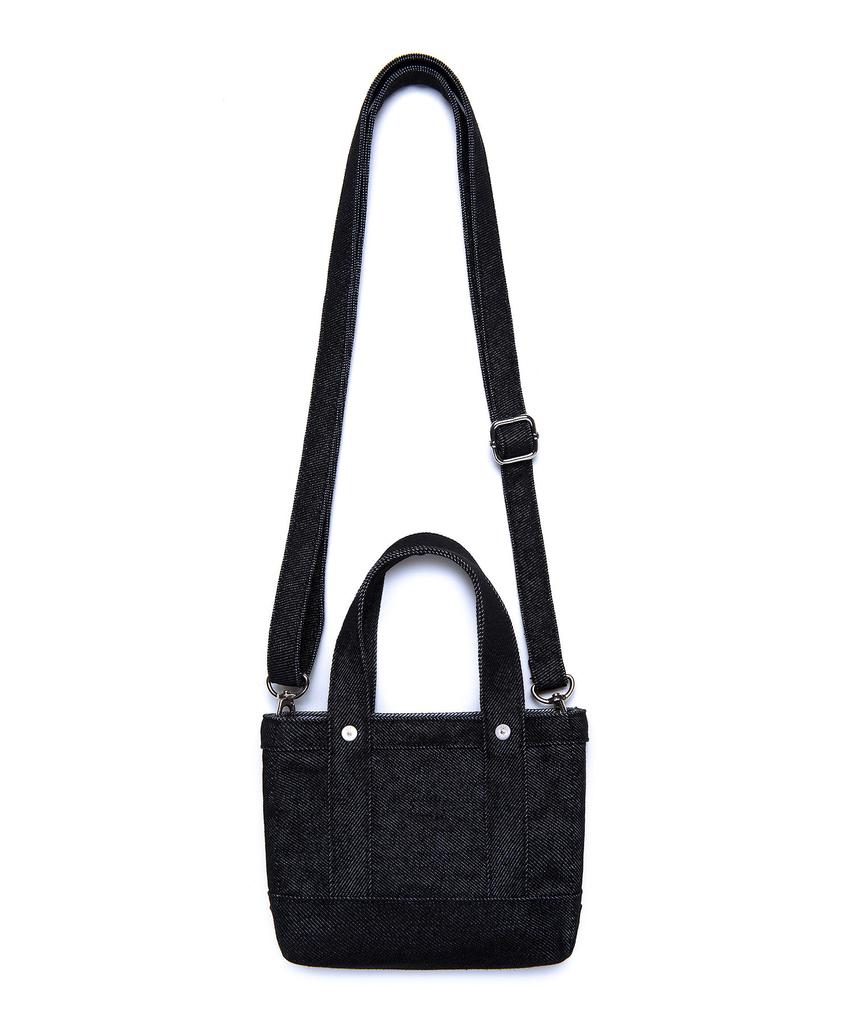 Lee Cotton Mini Square Two-Way Bag Black