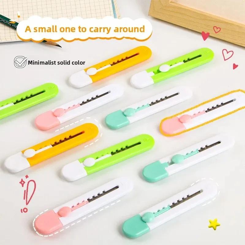 Mini Cartoon Utility Knife Small Portable Cutter for Unboxing Packages Student Scrapbooking Paper Wallpaper Trimmer