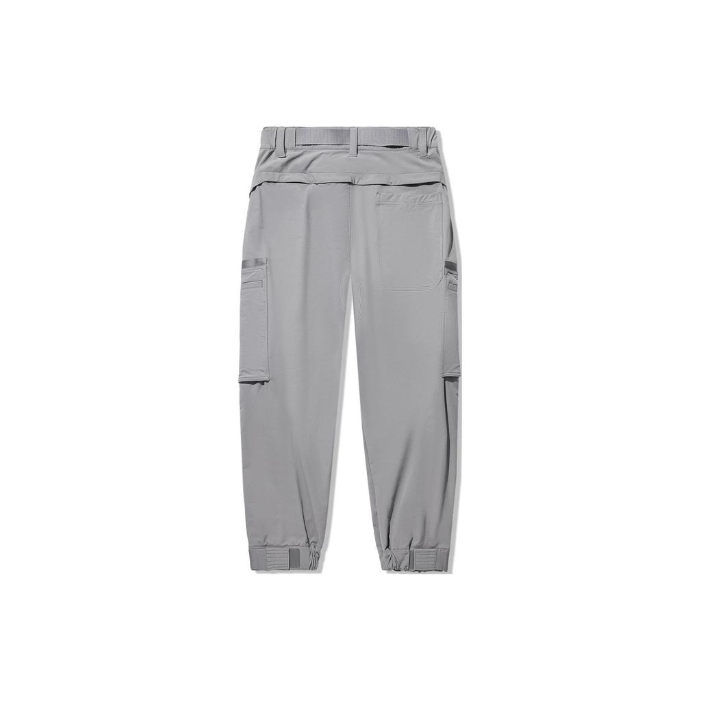 Li Ning X Jackie Chan Collaboration Kung Fu Series Solid Color Loose Fit Joggers Men Bottoms Gray AYKU143-3