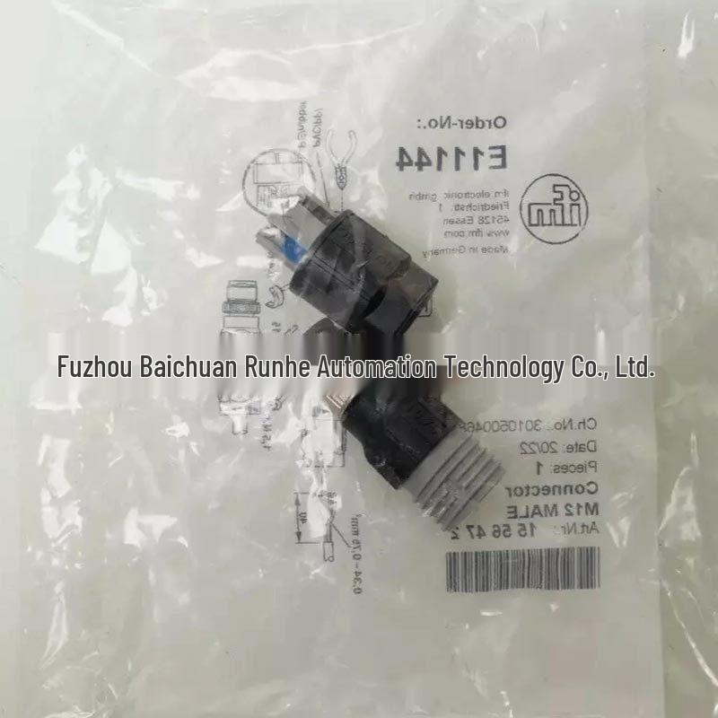 Brand New E11144 ifm Sensor Accessory Wiring Plug - High Protection Class E11144