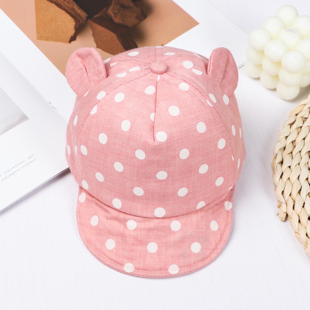 6-24Months Outdoor Girls Boys Dot Beach Caps Baby's Baseball Hat Rabbit Ear Cap Children Sun Hat