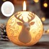 Christmas Moose Head Ball Scented Candle Silicone Mold Reindeer Moose Head Ball Resin Mould Deer Plaster Molds Christmas Gift