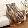 1Pc Meerkat Family Printed Flannel Throw Blanket Soft Warm Cozy Bedding Blanket For Sofa Couch Bedroom Living Room