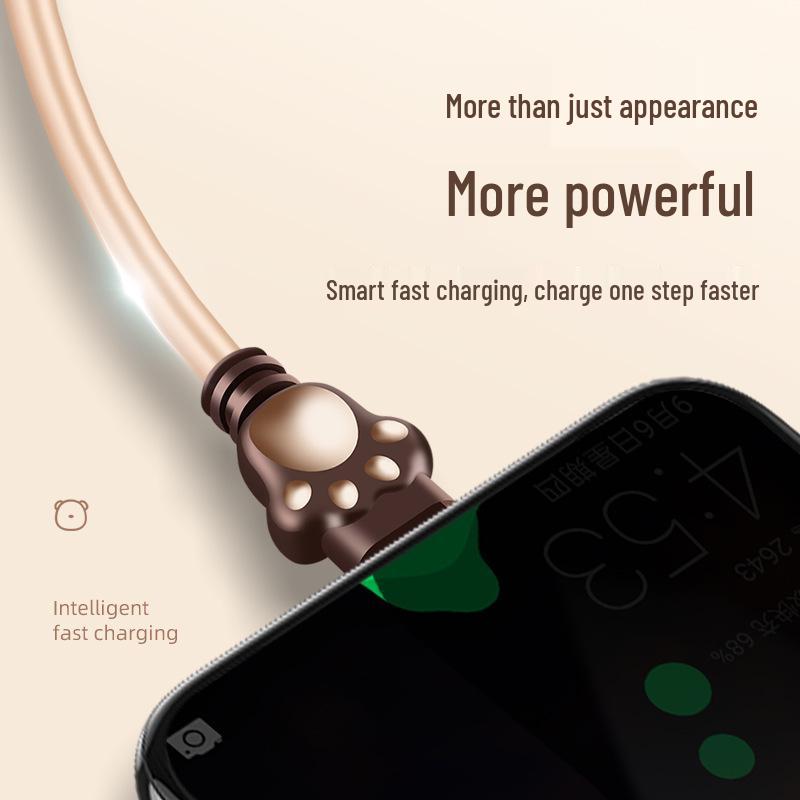 Silicone Type-C 6A Fast Charging Cartoon Cable for Android Huawei Phones