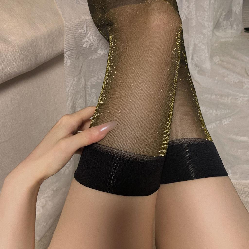 Sex Stockings Sexy Black Silk Empty Fishnet Socks Hot Temptation Sex Open Pantyhose Free Sex Underwear