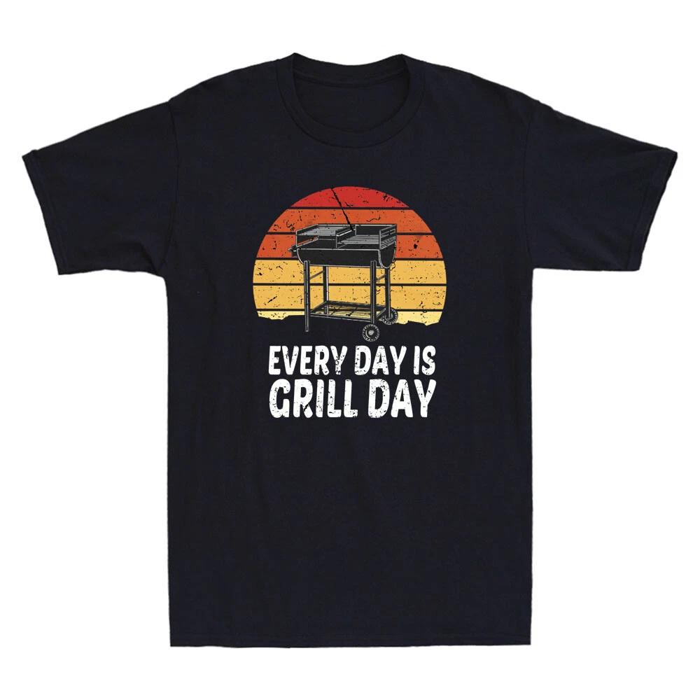 Every Day Is Grill Day BBQ Funny Camping Barbecue Grilling Party Men's T-shirt