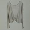 NAYRO Two-Way Twist Rib T-Shirt Light Grey