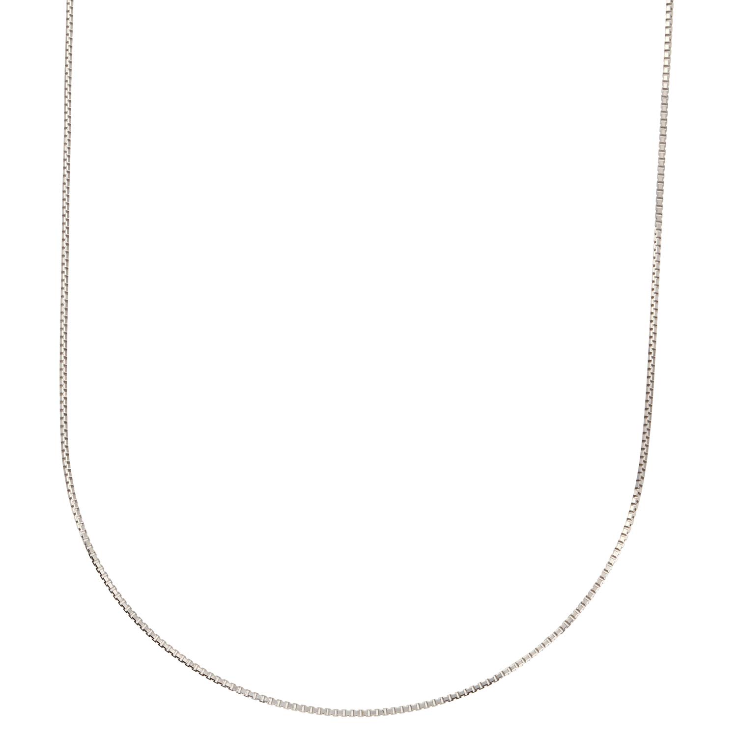 

White Gold Necklace K18WG Venetian Chain Pull Ring Width [Fairy Kallet] (Adjustable 0.7mm 40cm)