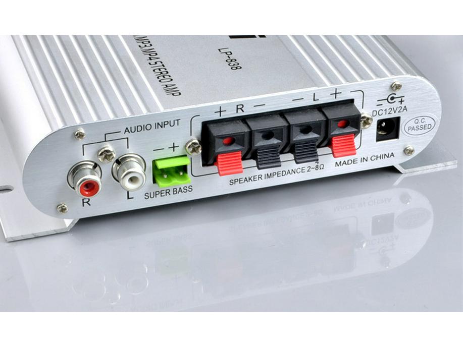 LVpin LP-838: 2.1 Kanal 12V Auto Hi-Fi Audioverstärker