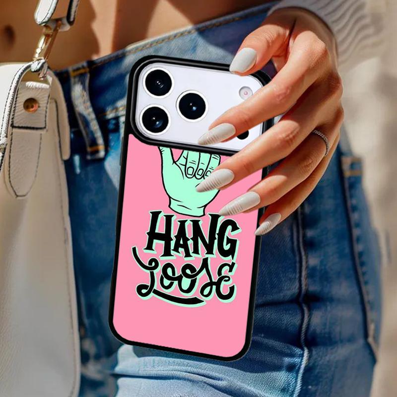 Surfer Surf Hang Loose Shaka Print Phone Case For iPhone 17 Air 14 15 13 12 Max Cover For Apple 16e 11 Pro Max Plus Coque