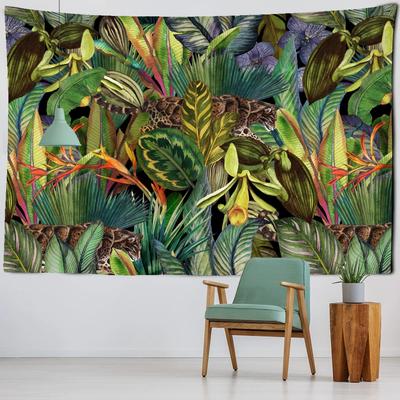 Tropical Rainforest Tapestry Wall Hanging Animal World Natural Scenery Psychedelic Witchcraft Bohemian Hippie Home Decor