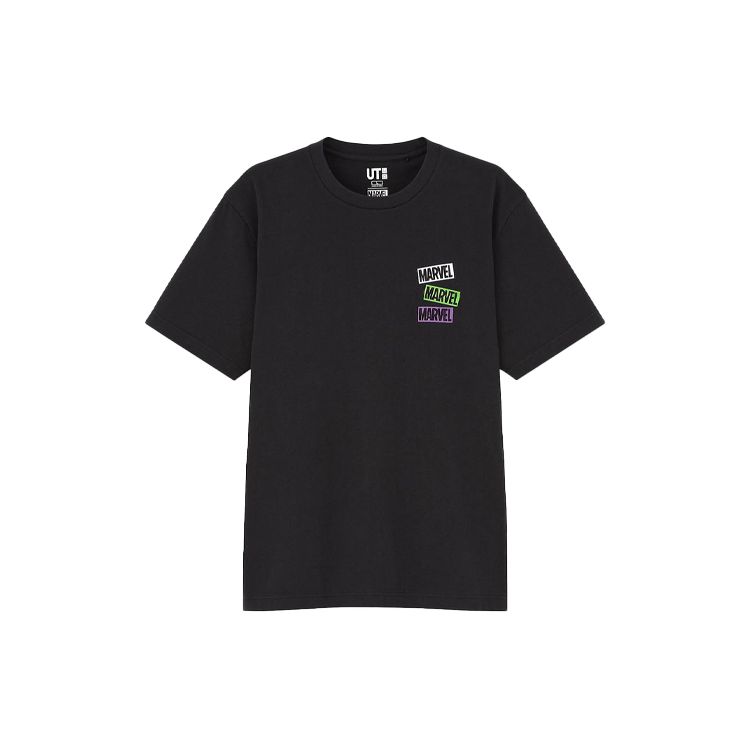 UNIQLO Graphic Print Loose Fit Crew Neck Short Sleeve T-Shirt Unisex tops Black 438028-09