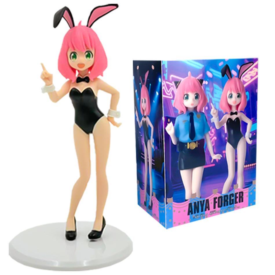 20-21cm Anime Figurine SPY×FAMILY Bunny Girl Police Uniform Anya Forger Action Model Pvc Toy Collection Desktop Accessories Gift