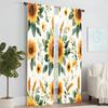 2 pcs   versatile polyester transparent curtains for home decoration Sunflower Aesthetic for use in bedrooms and living rooms