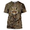 Spring/Summer Cross-border European and American Outdoor Jungle Camouflage Animal T-shirts for men and women, sports casual short-sleeve for students