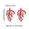 Fashion light luxury personality exaggerated branches coral beach vacation summer niche earrings collar