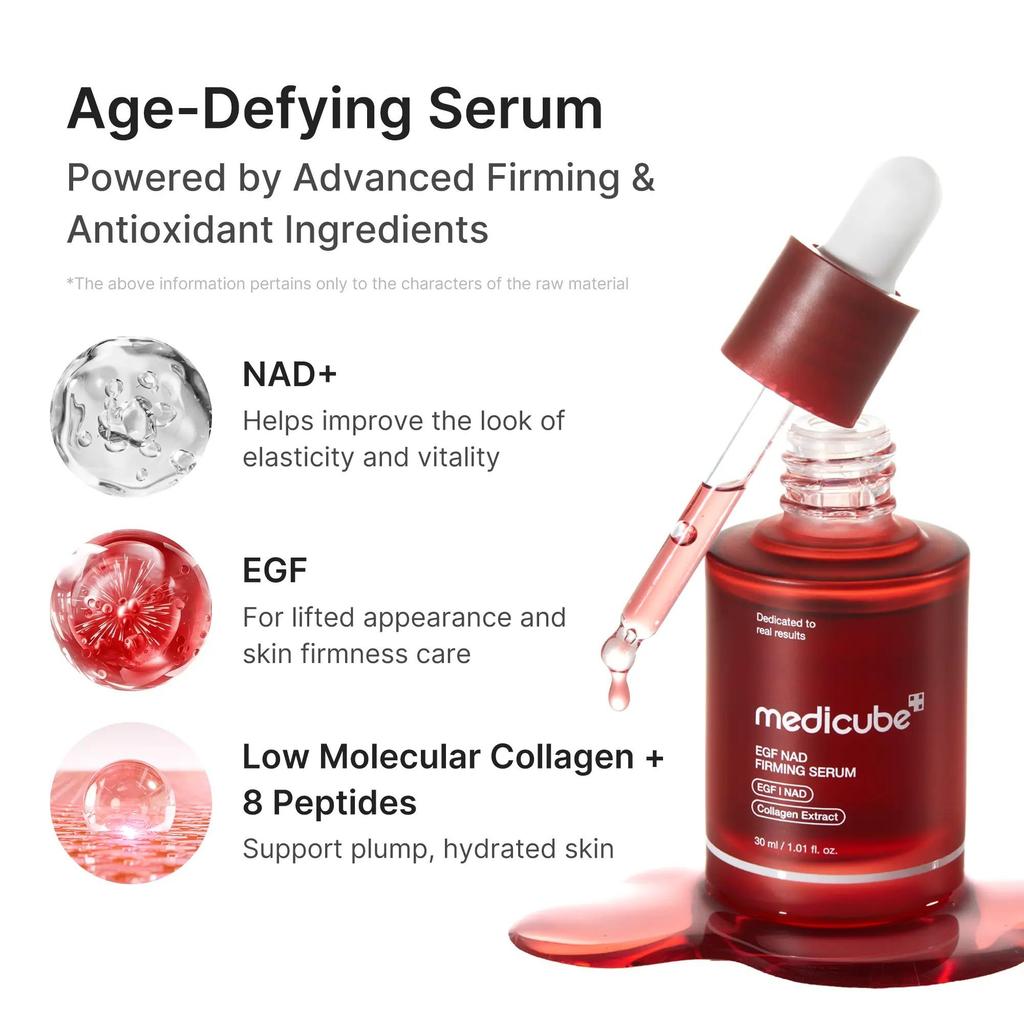 [NEW] [medicube] NAD+ EGF Firming Serum | NAD+, EGF, Collagen Extract, Anti-aging, Plumping, Radiance Boosting Serum