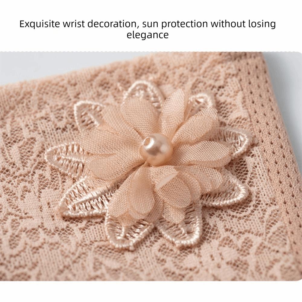 Full-finger Design Women Sun Protection Gloves Lace Summer Sunscreen Gloves Party Wear