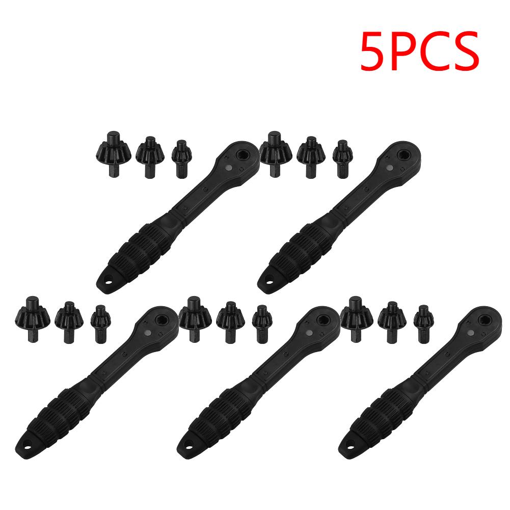 2-in-1 Drill Chuck Key Wrench Chuck Key Drill Press with 3 Heads Double Head Chuck Drill Key Wrench for Power Tools