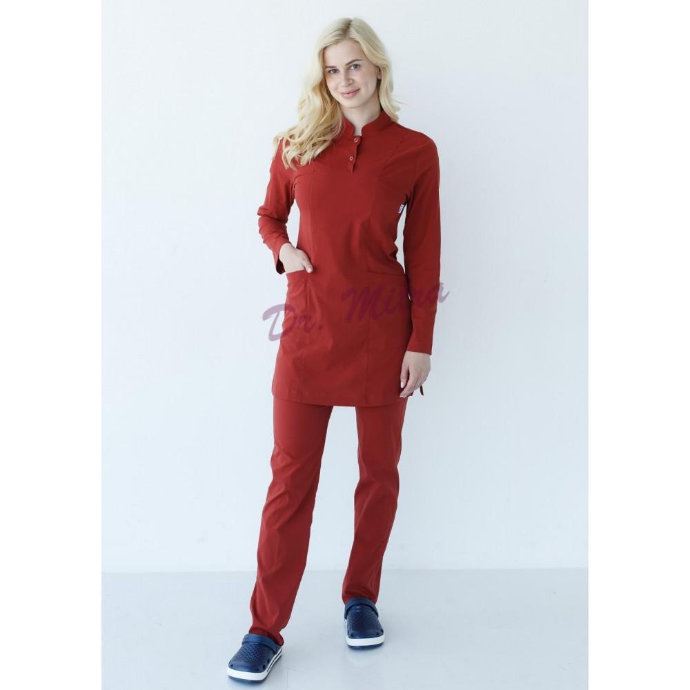 Tvådelad hijabset Medical Scrubs Unisex Doctor Nursing Uniform Set Medical Uniform Kirurgisk dräkt Toppar+byxor Långärmad