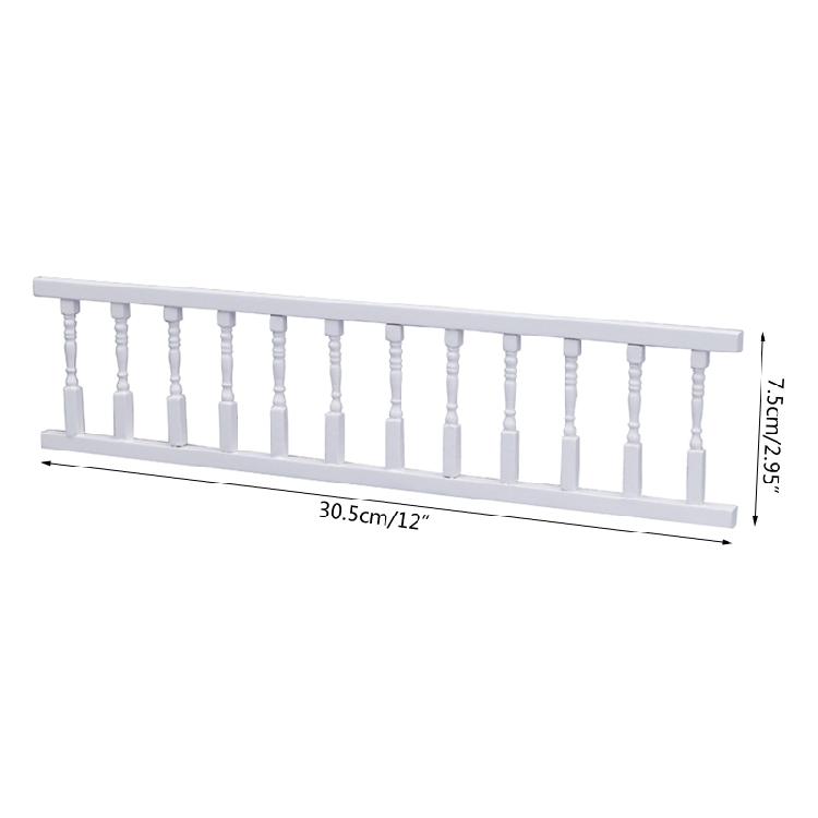 Dollhouse Mini Furniture Balcony Handrail Micro Scene Model Modern Wood Fence