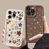 Five-pointed Star Pattern TPU Case For iPhone 17 Pro 17e 15 16 Pro Max 14 13 Pro Max 16e Shockproof Soft Silicone Phone Cover