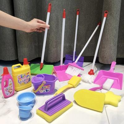 Broom Brush Pretend Play Cleaner Tools Role Playing Housekeeping Playset  Kids Gifts