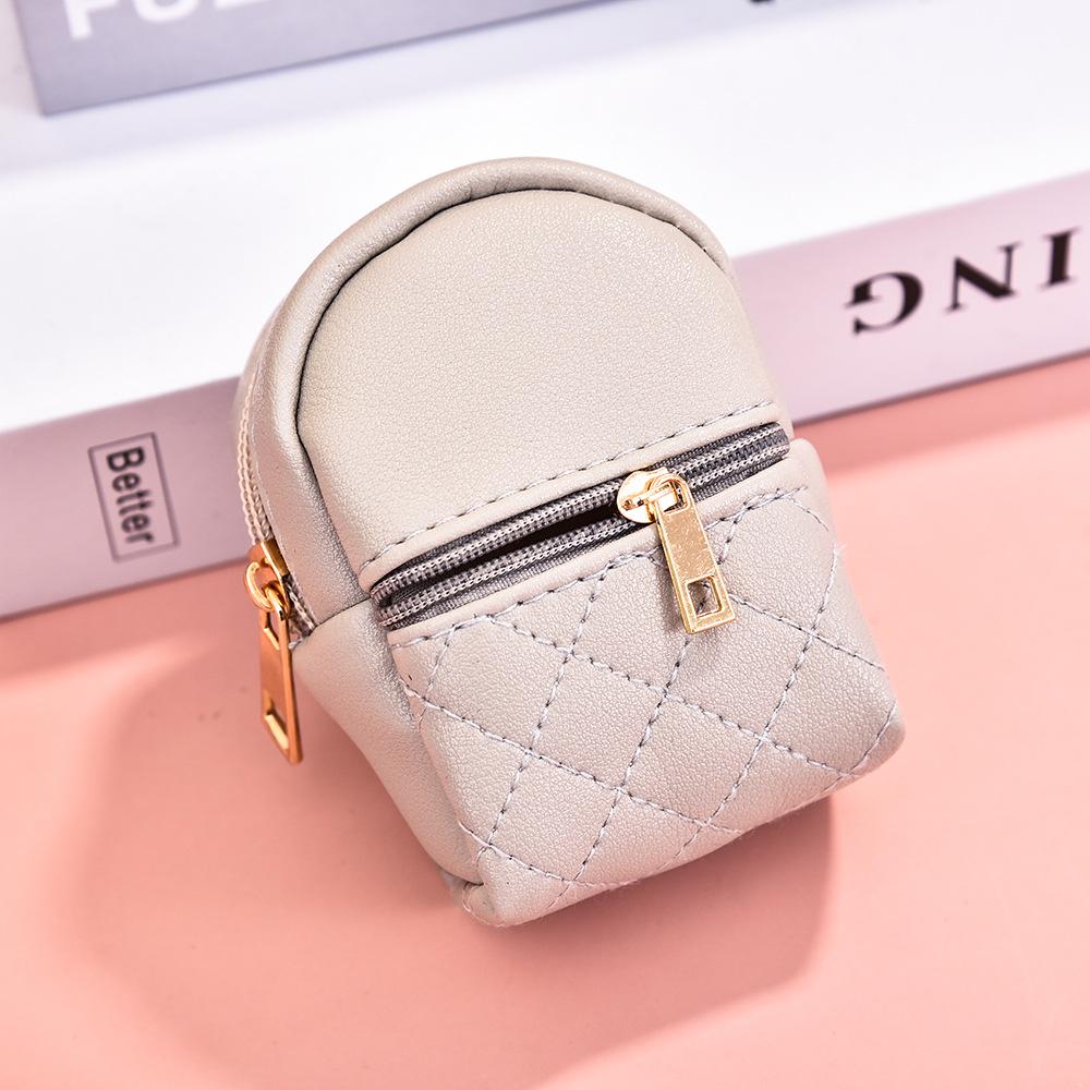 Mini PU Coin Purse: Cute Backpack Key Bag & Cable Lipstick Storage