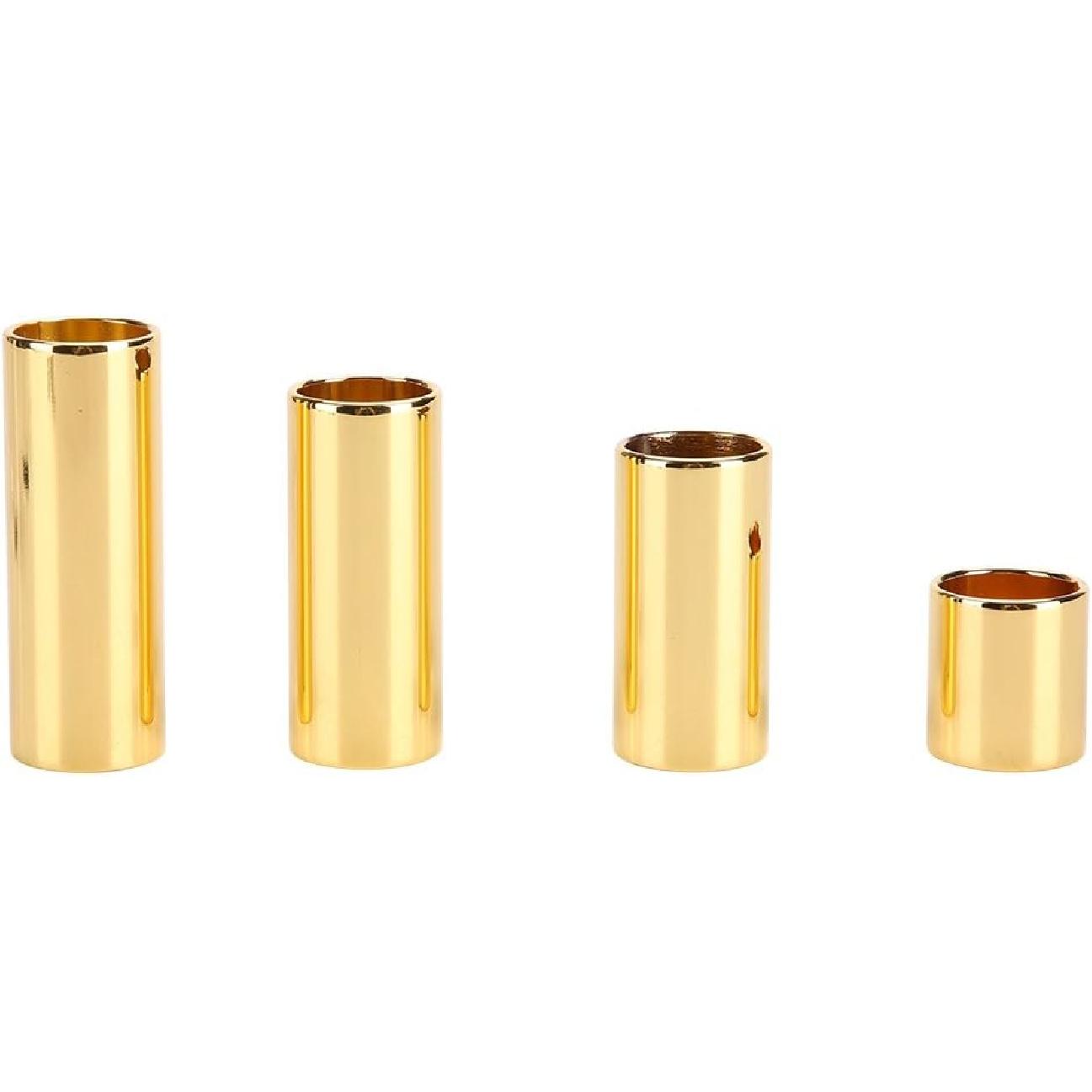 

4 шт./компл. Металлические слайдеры, Золотистые слайдеры для струн, Набор для костяшек пальцев для электрогитары