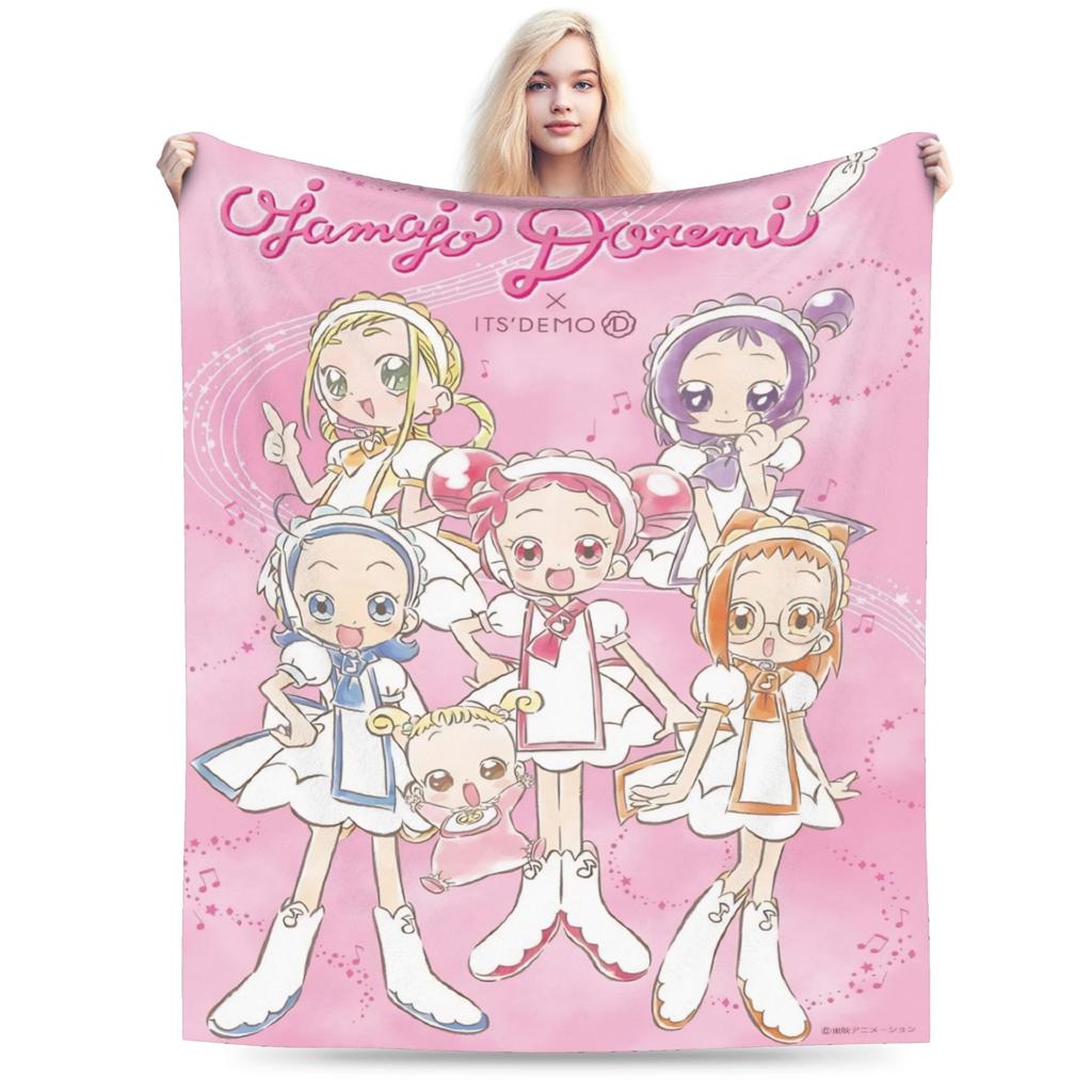 Magical doReMi Girl Cartoon Blanket Lightweight Thin Fleece Comfortable Gift Throw Blanket Rug Piece
