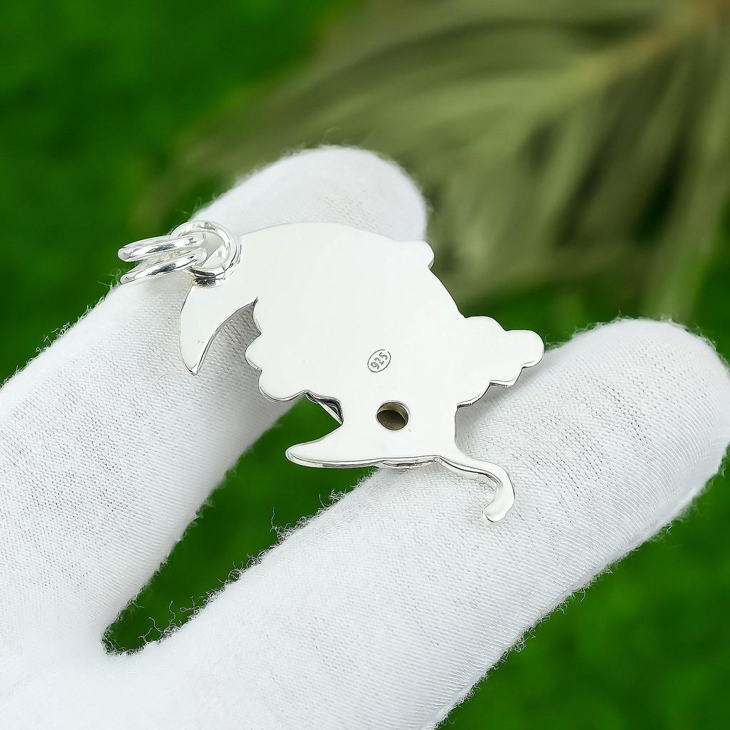 925 Sterling Silver Labradorite Gemstone Third Eye Chakra Wife Pendant Jewelry