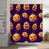 Zasłony prysznicowe w halloweenowym stylu z motywem dyni dla upiornej i świątecznej dekoracji łazienki Idealny pomysł na prezent dla entuzjastów Halloween
