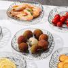 1/4/8Pcs Transparent Spit Bone Plate with Bottom Bracket Small Dish Plate  Household Storage Set