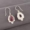 Purple Cat's Eye Gemstone Earrings 925 Sterling Silver Handmade Multi Jewelry EE-163-38