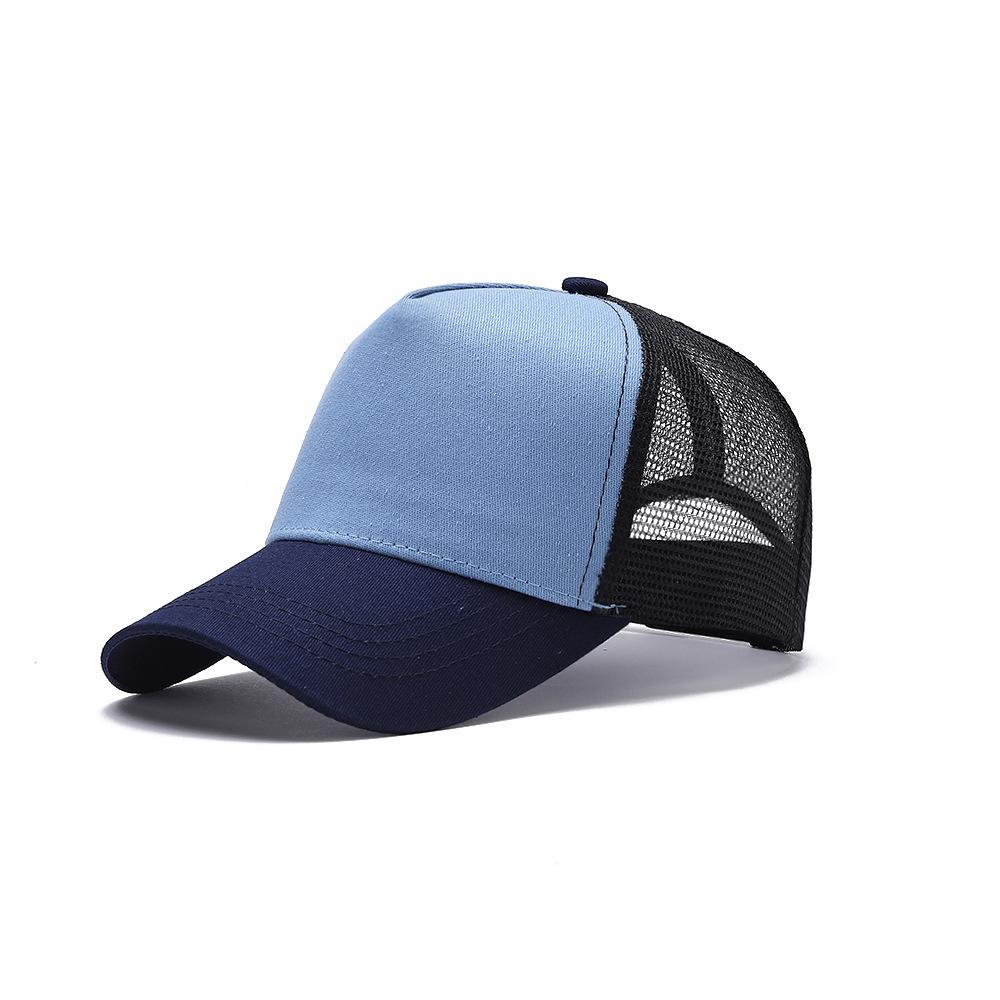 

Бейсболка из сетки с 5 панелями для взрослых, хип-хоп, изогнутая, со снепбэком, летняя, солнцезащитная шляпа, простая кепка дальнобойщика, реклама Adjustable
